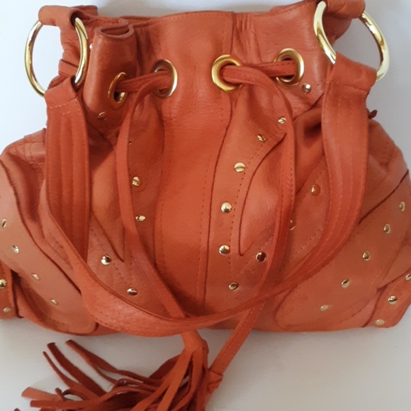 BULGA 😁50 % OFF LEATHER CORAL SHOULDER BAG - Picture 6 of 8